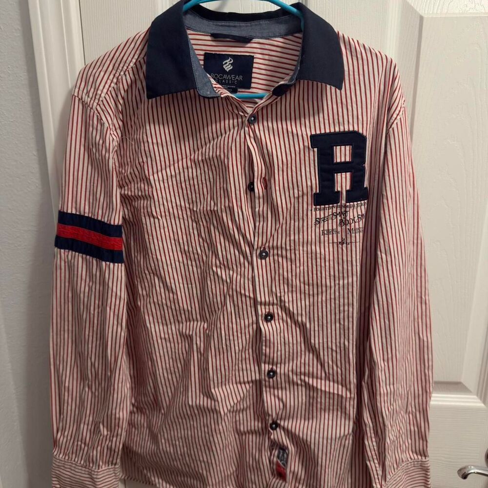 (2013) Rocawear Classic Marcy to Madison Button-Up - Red - L